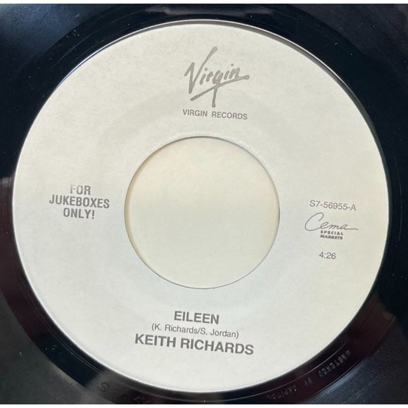 Keith Richards Eileen / Wicked as it Seems 45 Classic Rock Virgin 56955 - Picture 2 of 6